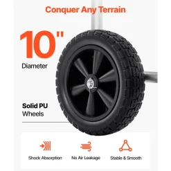 VEVOR Hose Reel Cart, Hold Up to 250 ft of 5/8’’ Hose, Garden Water Hose Carts Mobile Tools with 4 Wheels, Heavy Duty Powder-coated Steel Outdoor Planting with Storage Basket, for Garden, Yard, Lawn