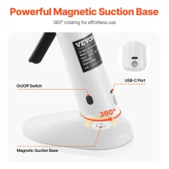 VEVOR Hot Glue Gun, Rechargeable Cordless Glue Gun, Mini Wireless Hot Glue Gun Kit with 2200mAh Battery, 20 Pcs Glue Sticks, Fast Preheating & High Temp, for Crafts, Arts, DIY, Quick Home Repairs