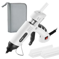 VEVOR Hot Glue Gun, 60/100W Dual Power, Mini Hot Glue Gun with 20 Premium Glue Sticks and Oxford Cloth Bag, Fast Preheating & High Temp Melt Glue Gun for Crafts, Arts, DIY, Quick Home Repairs, White