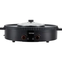 VEVOR Hot Pot with Grill, 1800W 2-in-1 Electric Smokeless Grill and Hot Pot, Korean BBQ Shabu Shabu Hotpot with Separate Dual Temperature Control, Non-stick Pan, for 2-8 People Family Dining