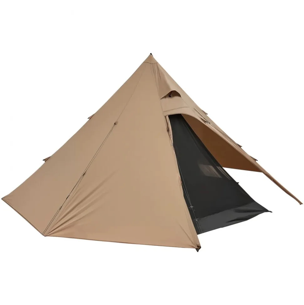VEVOR Hot Tent for 4 Persons, Camping Tipi Hot Tents with Stove Jack & Inner Tent, Portable Winter Camping Tents with Snow Skirt, Easy Setup, Waterproof 4 Season Shelter Tents for Fishing Backpacking