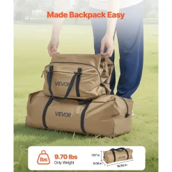 VEVOR Hot Tent for 4 Persons, Camping Tipi Hot Tents with Stove Jack & Inner Tent, Portable Winter Camping Tents with Snow Skirt, Easy Setup, Waterproof 4 Season Shelter Tents for Fishing Backpacking