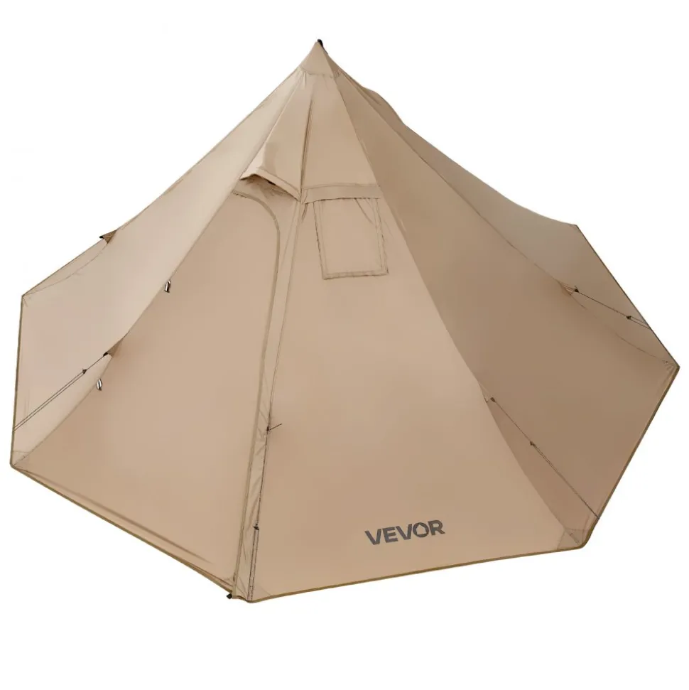 VEVOR Hot Tent for 2 Persons, Portable Winter Tipi Tent with Stove Jack, Waterproof Camping Tents, Lightweight 4 Season Shelter Tents for Hiking Fishing Backpacking, S Size