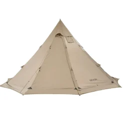 VEVOR Hot Tent for 4-6 Persons, Portable Winter Tipi Tent with Stove Jack, Waterproof Canvas Camping Tents, Lightweight 4 Season Shelter Tents for Hiking Fishing Backpacking, L Size
