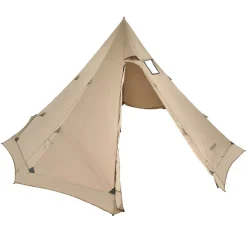 VEVOR Hot Tent for 4-6 Persons, Portable Winter Tipi Tent with Stove Jack, Waterproof Canvas Camping Tents, Lightweight 4 Season Shelter Tents for Hiking Fishing Backpacking, L Size