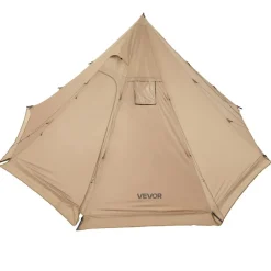 VEVOR Hot Tent for 4 Persons, Portable Winter Tipi Tent with Stove Jack, Waterproof Camping Tents, Lightweight 4 Season Shelter Tents for Hiking Fishing Backpacking, M Size