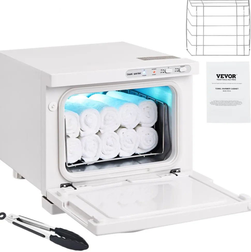 VEVOR Hot Towel Warmer, 8L Spa Hot Towel Warmer Cabinet, 2-in-1 Towel Warmer with Stainless Steel Rack, Holds up to 16 Towels, All-round Heating for Facials, SPA, Massage, Salon, Bathroom, Esthetician