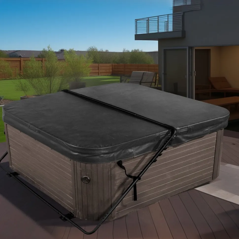 VEVOR Hot Tub Cover Lift, Spa Cover Lift, Height 31.5" - 41.3" Width 53" - 92.5" Adjustable, Installed at the Bottom on One Side, Suitable for Various Sizes of Rectangular Bathtubs, Hot Tubs, Spa