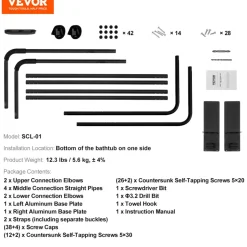 VEVOR Hot Tub Cover Lift, Spa Cover Lift, Height 31.5