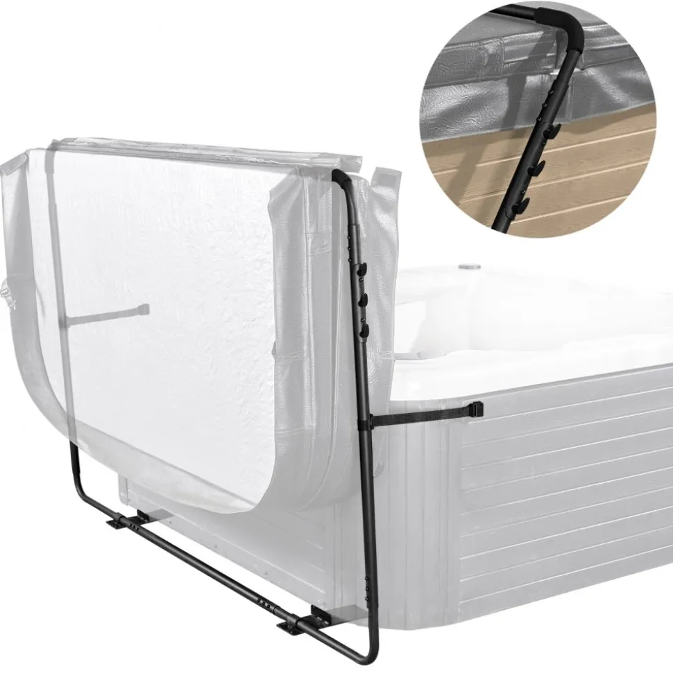 VEVOR Hot Tub Cover Lift, Spa Cover Lift, Height 31.5" - 41.3" Width 53" - 92.5" Adjustable, Installed at the Bottom on One Side, Suitable for Various Sizes of Rectangular Bathtubs, Hot Tubs, Spa
