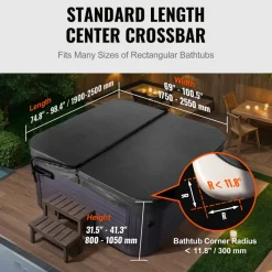 VEVOR Hot Tub Cover Lift, Spa Cover Lift, Height 31.5