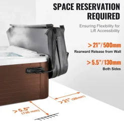 VEVOR Hot Tub Cover Lift, Spa Cover Lift, Height 31.5