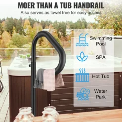 VEVOR Hot Tub Handrail, 360 Rotatable Spa Side Handrail with 48