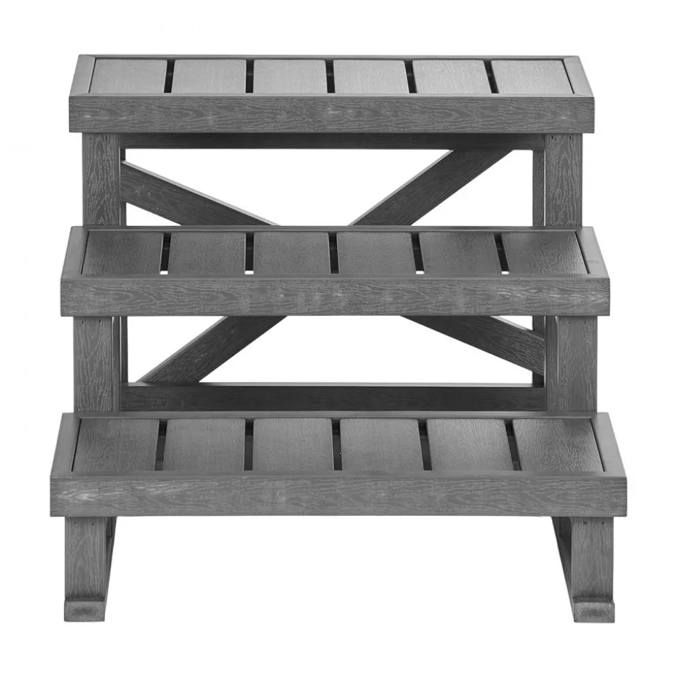 VEVOR Hot Tub Steps 3-Step Spa Stairs 27.5 in Wide Step Ladder Outdoor, 350 lbs Capacity, Sturdy HIPS Plastic, Non-Slip Foot Pads, Easy Assembly, Stable Access for Pool, RV, Home Patio and Backyard