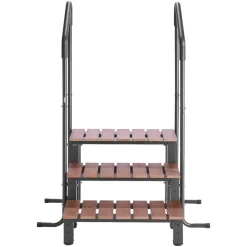 VEVOR Hot Tub Steps with Handrail, 3-Step Spa Outdoor Stairs, Heavy Duty 25.2 inch Wide Above-Ground/Inflatable Pool Ladder with 550 lbs Weight Capacity, Multi-Use for Porch, Patio, Deck, Trailers