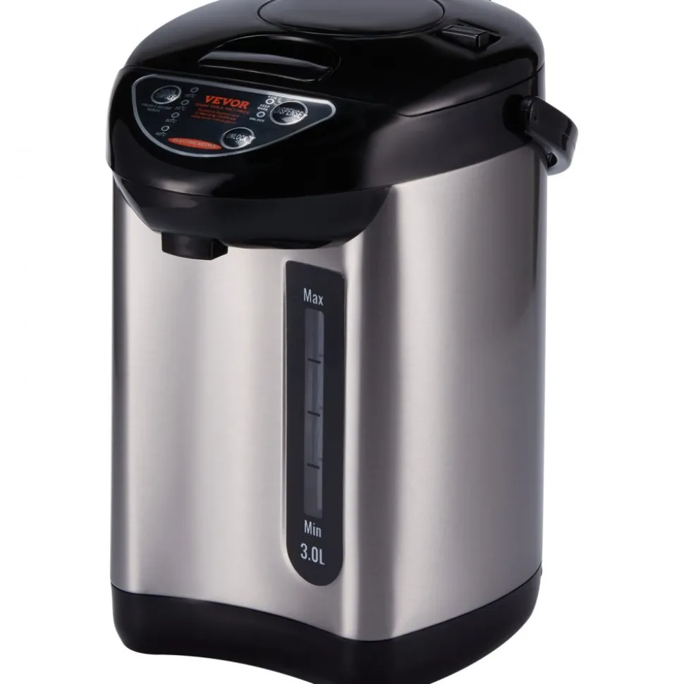 VEVOR Hot Water Dispenser, Adjustable 4 Temperatures Water Boiler and Warmer, 304 Stainless Steel Countertop Water Heater, 3-Way Dispense for Tea, Coffee and Baby Formula, 3L/102 oz