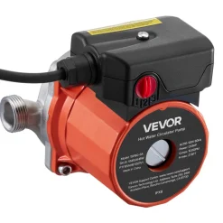VEVOR Hot Water Recirculating Pump, with Bypass Valve, Instant Recirculation Pump Kit with Timer, Adapter, Circulation Circulator System, Stainless Steel Head, 0.13 HP 110-120V, for Tank Water Heaters