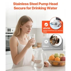 VEVOR Hot Water Recirculating Pump, with Bypass Valve, Instant Recirculation Pump Kit with Timer, Adapter, Circulation Circulator System, Stainless Steel Head, 0.13 HP 110-120V, for Tank Water Heaters