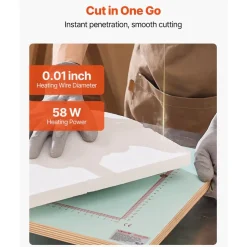 VEVOR Hot Wire Foam Cutter, 58W Electric Styrofoam Cutter with Variable Temperature Control, Portable Tabletop Cutting Tool with 10.24" Max. Cutting Thickness for Foam, KT Board, Low-Density Sponge