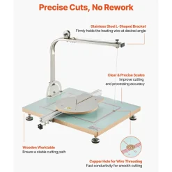 VEVOR Hot Wire Foam Cutter, 58W Electric Styrofoam Cutter with Variable Temperature Control, Portable Tabletop Cutting Tool with 10.24