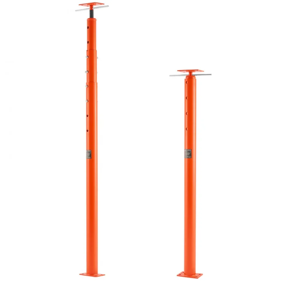 VEVOR House Floor Jack, 54"-150" Height Range, 11200 lbs Max Load Capacity, Adjustable Support Beam Basement Jack Post Pole for Leveling, Lift Support Steel Telescoping Jack for Temporary Support