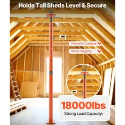 VEVOR House Floor Jacks, 2 Pack 53-93 Inch Height Range, 18000 lbs Max Load Capacity, Adjustable Support Beam Basement Jack Post Pole for Leveling, Lift Steel Telescoping Post for Temporary Support