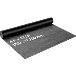 VEVOR House Wrap, 4 x 250 ft, 0.17 mm Thick Vapor Barrier, Heavy Duty Plastic Sheeting for Tear-resistant, Drop Cloth Vapor Barrier Covering for Residential & Commercial Construction, Black