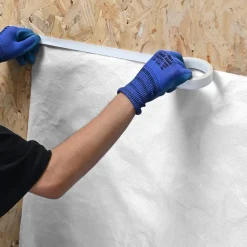 VEVOR House Wrap, 9 x 75 ft, 0.13 mm Thick Vapor Barrier, Heavy Duty Plastic Sheeting for Tear-resistant, Drop Cloth Vapor Barrier Covering for Residential & Commercial Construction, White