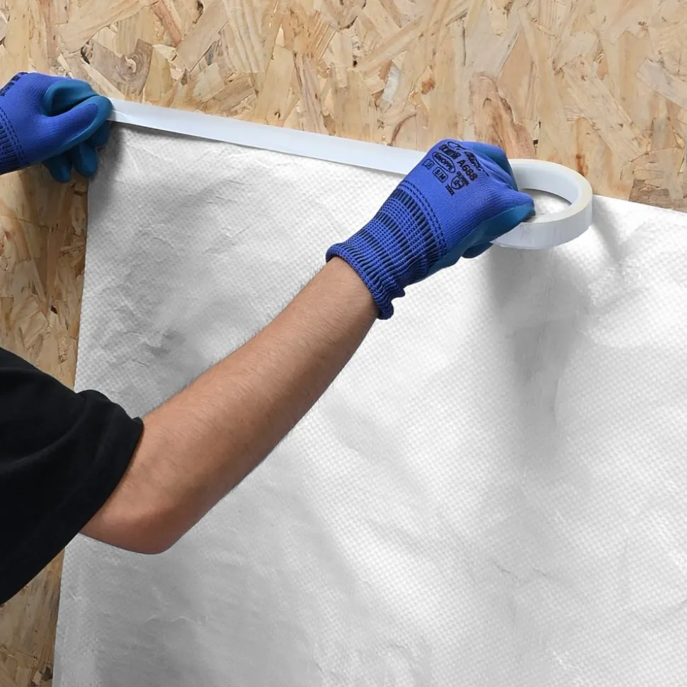 VEVOR House Wrap, 4.5 x 150 ft, 0.13 mm Thick Vapor Barrier, Heavy Duty Plastic Sheeting for Tear-resistant, Drop Cloth Vapor Barrier Covering for Residential & Commercial Construction, White