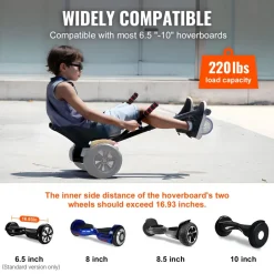 VEVOR Hoverboard Seat Attachment(Not included hoverboards), Compatible with All 6.5