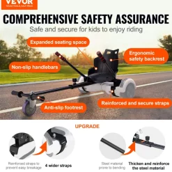 VEVOR Hoverboard Seat Attachment(Not included hoverboards), Compatible with All 6.5
