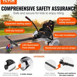 VEVOR Hoverboard Seat Attachment(Not included hoverboards), for 6.5