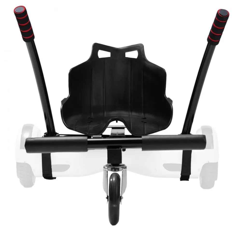 VEVOR Hoverboard Seat Attachment(Not included hoverboards), for 6.5" 8" 8.5" 10" Hoverboards, with LED Lights, Grips Control, Adjustable Frame Length and 220 LBS Load Capacity, Hover Board Go Karts Accessory, for Kids Adults