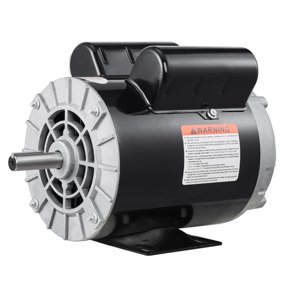 VEVOR 3HP Air Compressor Electric Motor, 230V 15.5 Amps, 56 Frame 3450RPM, 5/8" Keyed Shaft, 1.88" Shaft Length, Single Phase, CW/CCW Rotation (Factory Setting is CCW)