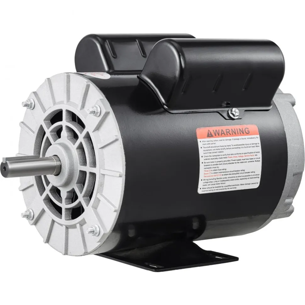 VEVOR 3.7HP Air Compressor Motor, 3450RPM Electric Motor, 230V 17.2 Amps, 5/8" Keyed Shaft 56 Frame, 1.88" Shaft Length, Single Phase, CCW/CW Rotation (Factory Setting is CCW)