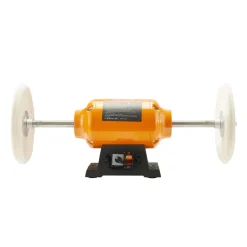 VEVOR 1/2HP Bench Buffer Polisher, 8-inch Bench Polishing Buffing Machine, 1725RPM/3450RPM Dual Speed Benchtop Polisher with 2PCS Cotton Wheels & Cast Iron Base for Metal, Jewelry, Wood Polishing