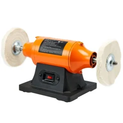 VEVOR 3/4HP Bench Buffer Polisher, 8-inch Bench Polishing Buffing Machine, 3450RPM Single Speed Benchtop Polisher with 2PCS Cloth Wheels & Cast Iron Base for Metal, Jewelry, Wood Polishing