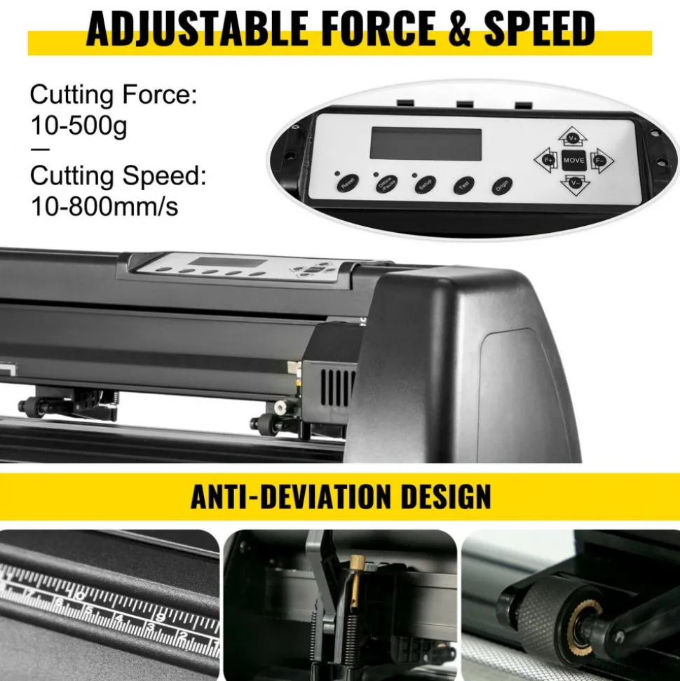 VEVOR HP230-B 12"x10" Dual Digital T-Shirt Heat Press Machine + 14" Vinyl Cutting Plotter With SIGNMASTER Software