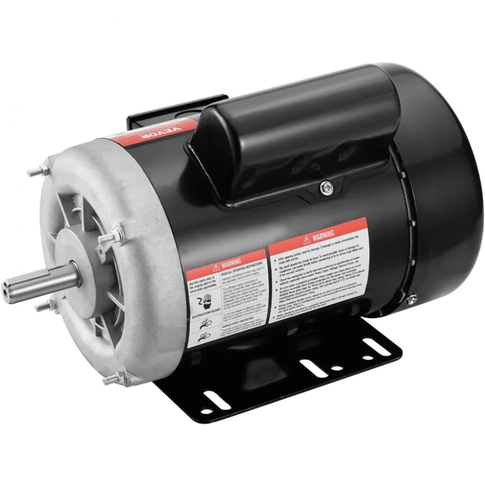 VEVOR 0.75HP Electric Motor 1725 rpm, AC 115V/230V, 56 Frame, Air Compressor Motor Single Phase, 5/8" Keyed Shaft, CW/CCW Rotation for Agricultural Machinery and General Equipment