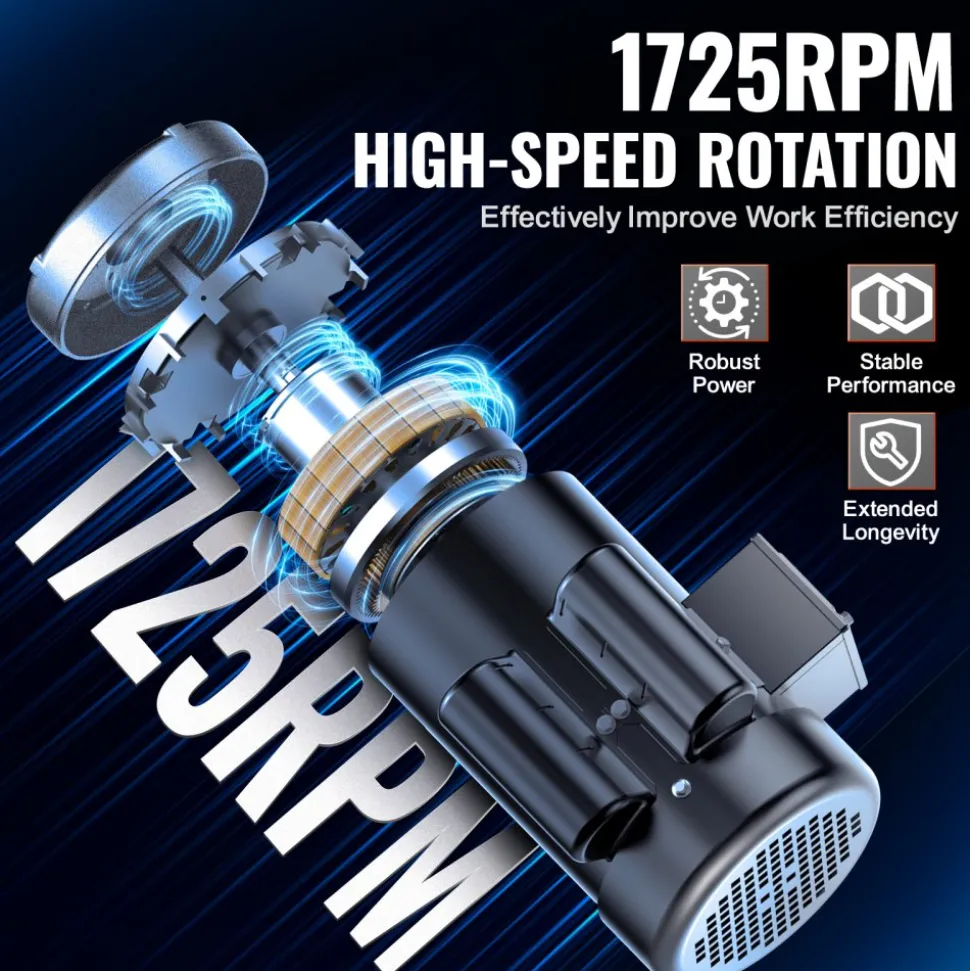 VEVOR 0.75HP Electric Motor 1725 rpm, AC 115V/230V, 56C Frame, Air Compressor Motor Single Phase, 5/8" Keyed Shaft, CW/CCW Rotation for Agricultural Machinery and General Equipment