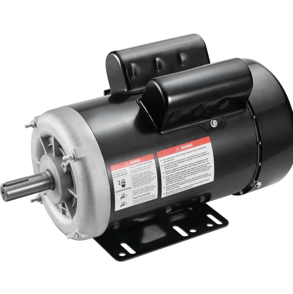 VEVOR 0.75HP Electric Motor 1725 rpm, AC 115V/230V, 56C Frame, Air Compressor Motor Single Phase, 5/8" Keyed Shaft, CW/CCW Rotation for Agricultural Machinery and General Equipment