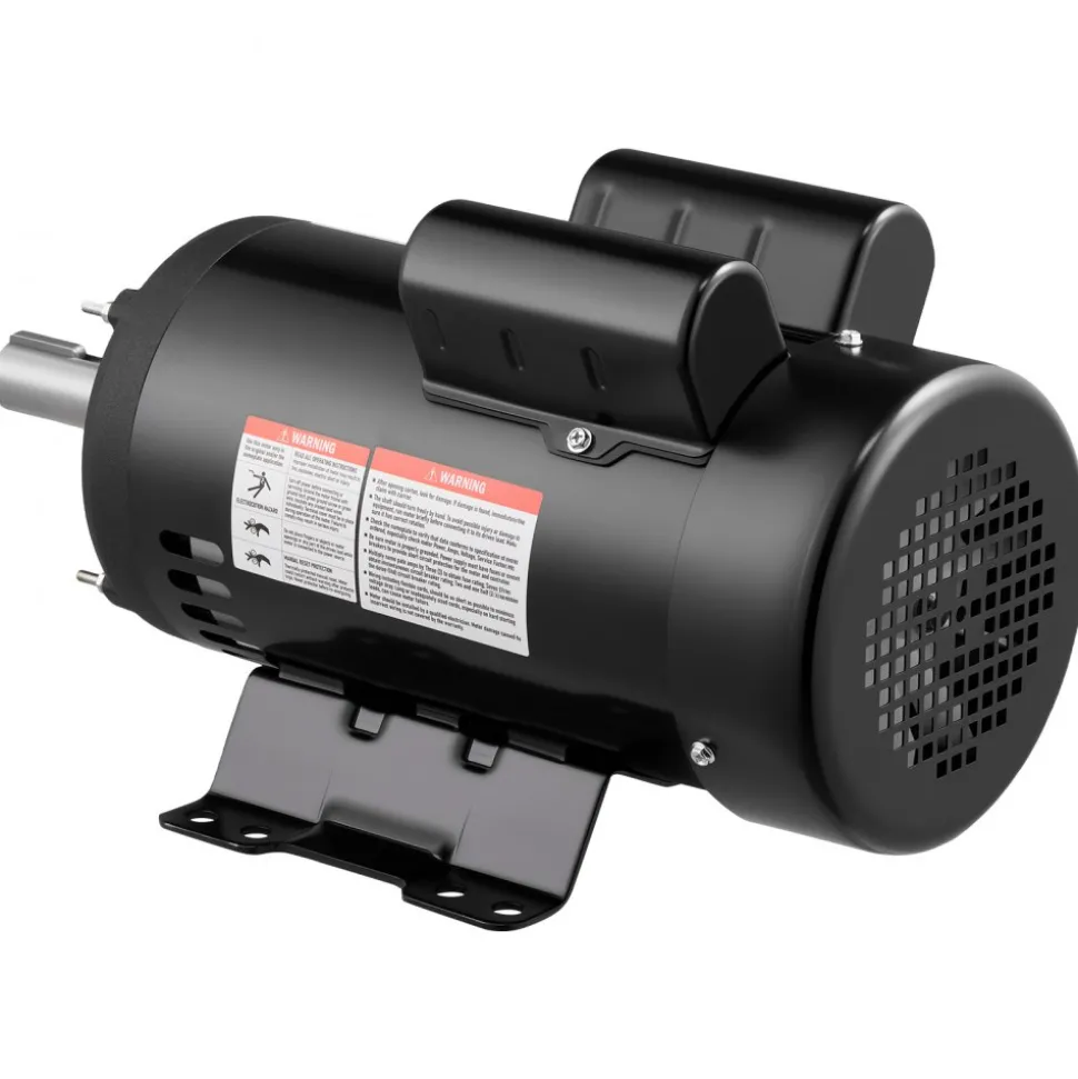 VEVOR 5 HP Electric Motor, 1725RPM Air Compressor Motor, CW/CCW Rotation, 1.125 inch Shaft Diameter, 2.75inch Shaft Length, 20.7N.m Torque, Single-Phase, ODP Cooling, 230V, 184T Frame
