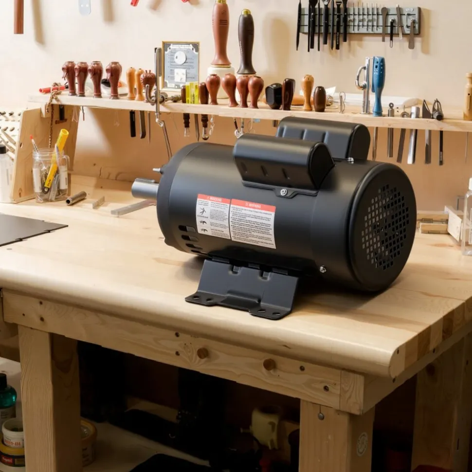 VEVOR 5 HP Electric Motor, 1725RPM Air Compressor Motor, CW/CCW Rotation, 1.125 inch Shaft Diameter, 2.75inch Shaft Length, 20.7N.m Torque, Single-Phase, ODP Cooling, 230V, 184T Frame