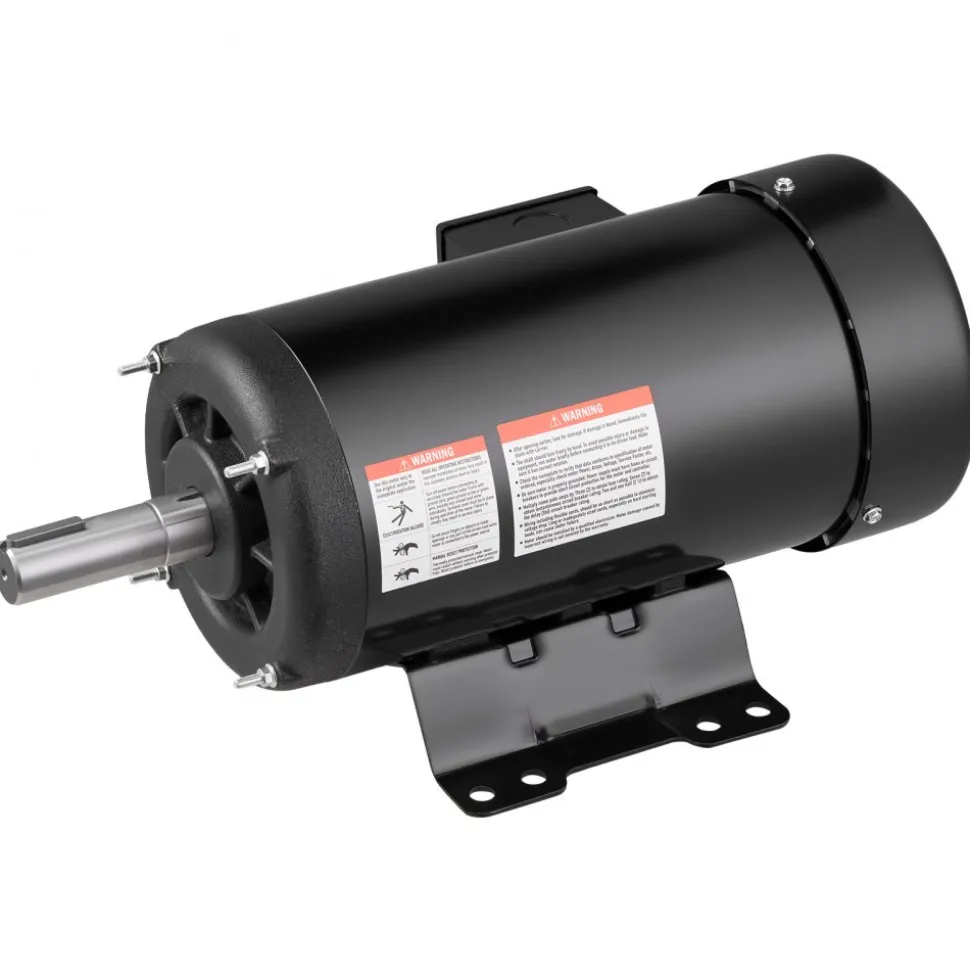 VEVOR 5 HP Electric Motor, 1725RPM Air Compressor Motor, CW/CCW Rotation, 1.125 inch Shaft Diameter, 2.75inch Shaft Length, 20.7N.m Torque, Three-Phase, TEFC Cooling, 230V/460V, 184T Frame