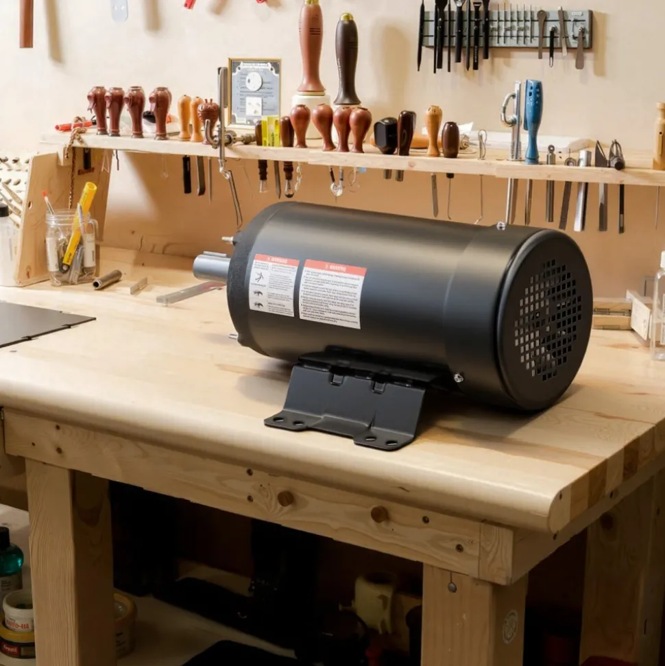 VEVOR 5 HP Electric Motor, 1725RPM Air Compressor Motor, CW/CCW Rotation, 1.125 inch Shaft Diameter, 2.75inch Shaft Length, 20.7N.m Torque, Three-Phase, TEFC Cooling, 230V/460V, 184T Frame