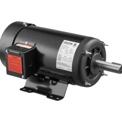 VEVOR 5 HP Electric Motor, 1725RPM Air Compressor Motor, CW/CCW Rotation, 1.125 inch Shaft Diameter, 2.75inch Shaft Length, 20.7N.m Torque, Three-Phase, TEFC Cooling, 230V/460V, 184T Frame