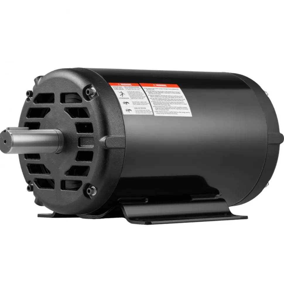 VEVOR 10 HP Electric Motor, 1770RPM Air Compressor Motor, CW/CCW Rotation, 1.375 inch Shaft Diameter, 3.88inch Shaft Length, 40N.m Torque, Three-Phase, 230V/460V, ODP Cooling, 215T Frame
