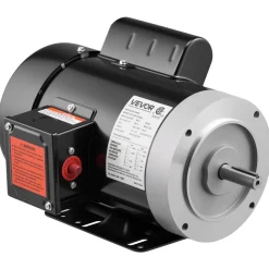 VEVOR 1 HP Electric Motor, 1725RPM Air Compressor Motor, CW/CCW Rotation, 5/8 inch Shaft Diameter, 1.88inch Shaft Length, 4.1N.m Torque, Single-Phase, TEFC Cooling, 115V/230V, 56 Frame