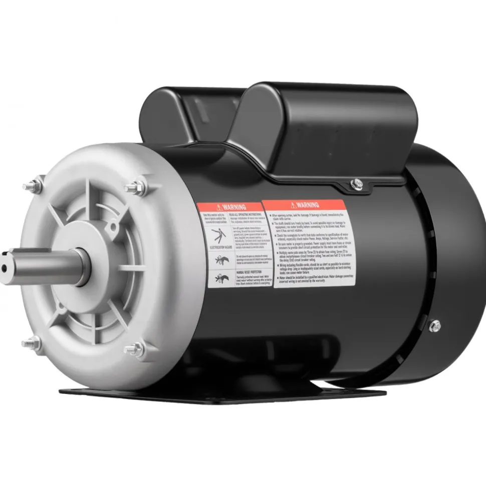 VEVOR 5 HP Electric Motor, 3450RPM Air Compressor Motor, CW/CCW Rotation, 0.875 inch Shaft Diameter, 2.25inch Shaft Length, 10.14N.m Torque, Single-Phase, 230V, TEFC Cooling