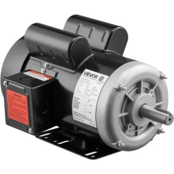 VEVOR 5 HP Electric Motor, 3450RPM Air Compressor Motor, CW/CCW Rotation, 0.875 inch Shaft Diameter, 2.25inch Shaft Length, 10.14N.m Torque, Single-Phase, 230V, TEFC Cooling